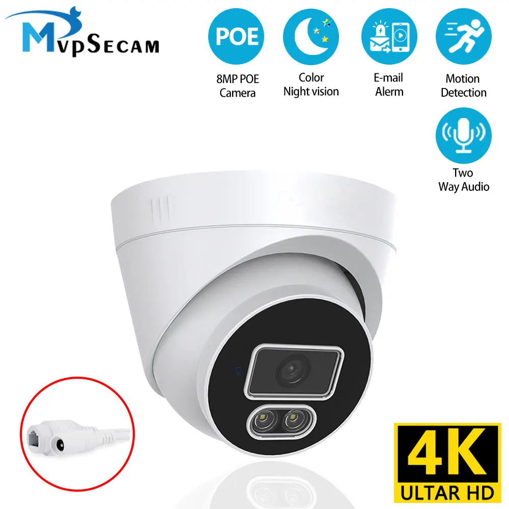 

4K 8MP Dome POE IP Camera H.265 CCTV IP Camera Motion Detection for POE NVR System Indoor Home Security Surveillance