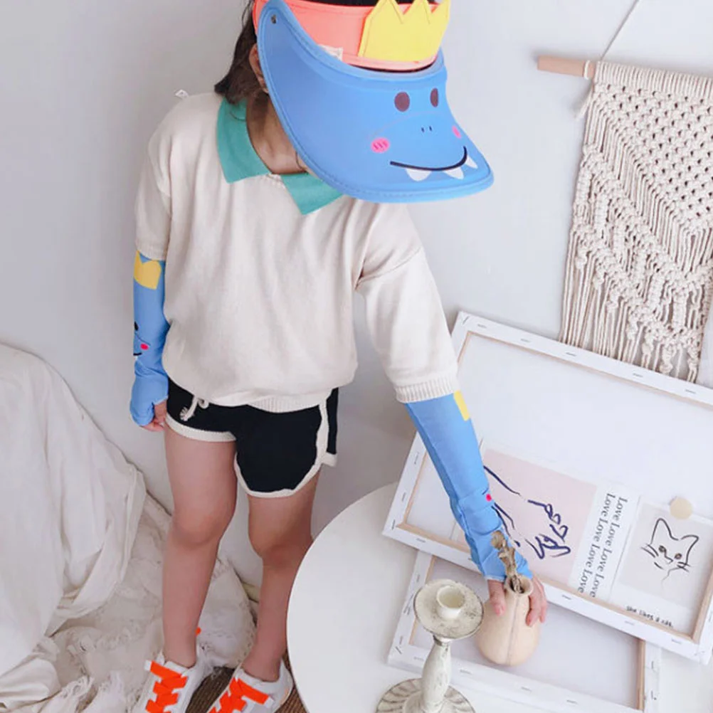

5 Pairs Cooling Sleeves UV Protection Sun Block Sun Sleeves Arm Sleeves for Children