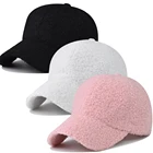Плюшевые шапки из искусственного меха овечьей шерсти, Зимняя Теплая мужская и женская шапка, Весенние шапки с надписью, кепки для гольфа