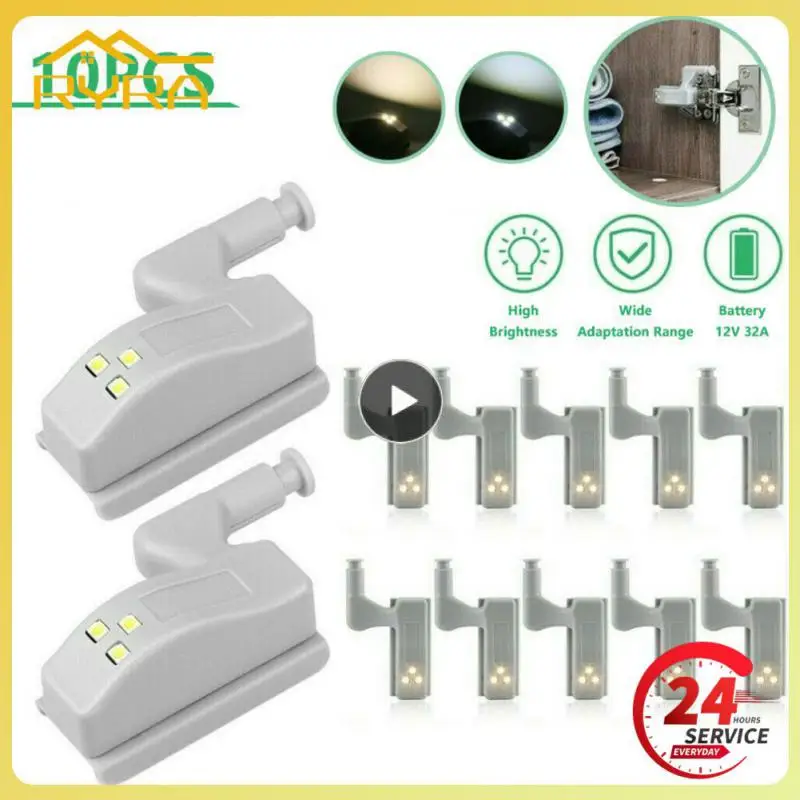 

1~8PCS Universal LED Inner Hinge Lamp Cabinet Induction Lights Wardrobe Cupboard Sensor Lights Bedroom Kitchen Closet Night