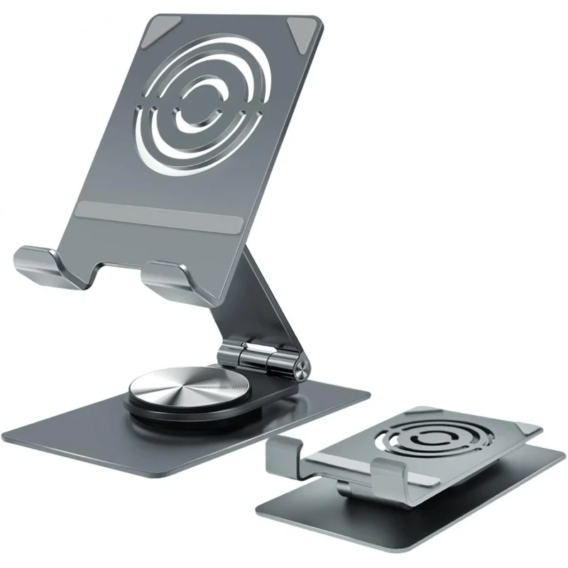 

Phone stand for desk, 360° swivel base tablet holder, adjustable hand shell stand compatible with all phones, tablets