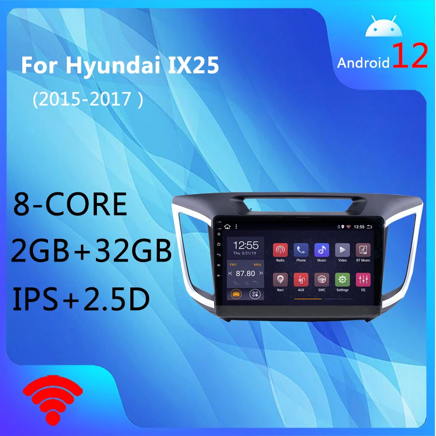 

Wanqi Android 12,0 8Core 2 + 32GB GPS навигация автомобильный Радио медиаплеер для Hyundai IX25 2015-2017