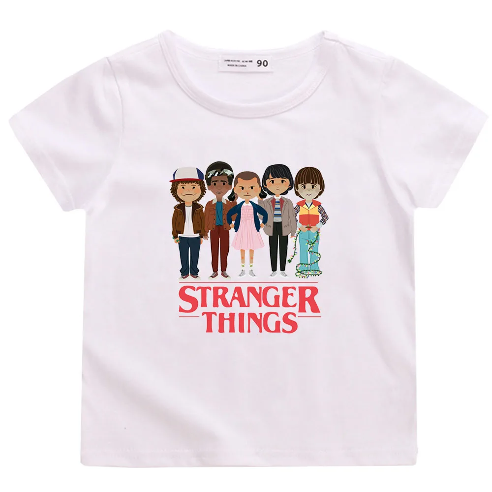 

Boys/Girls ST T Shirt Cartoon Graphic T Shirts Kids 100% Cotton Clothes Children Summer Short Sleeve Tops T-shirt