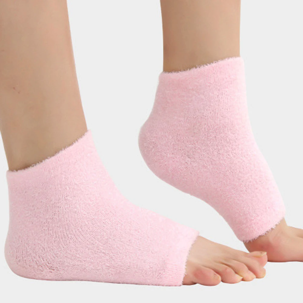 

1 Pair Gel Heel Socks Spa Moisturizing Socks Feet Whitening Exfoliating Calluses Treatment Cracked Dry Foot Skin Care Protector
