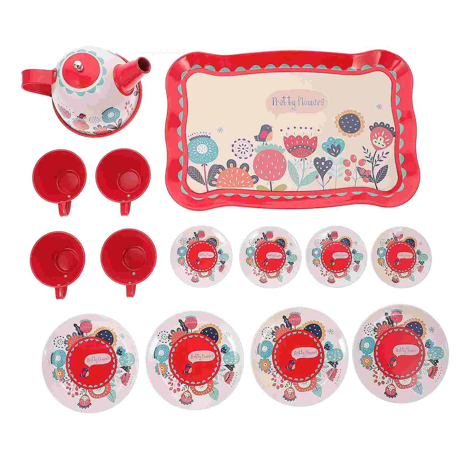 

1 Set Kids Tea Set Afternoon Tea Time Playset Simulation Tea Set for Little Girl