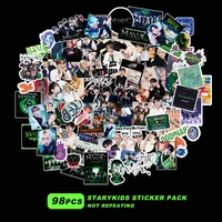 98pcsset kpop stray kids maniac stickers new album korean fashion cute group idol cards photo prints pictures fans gift