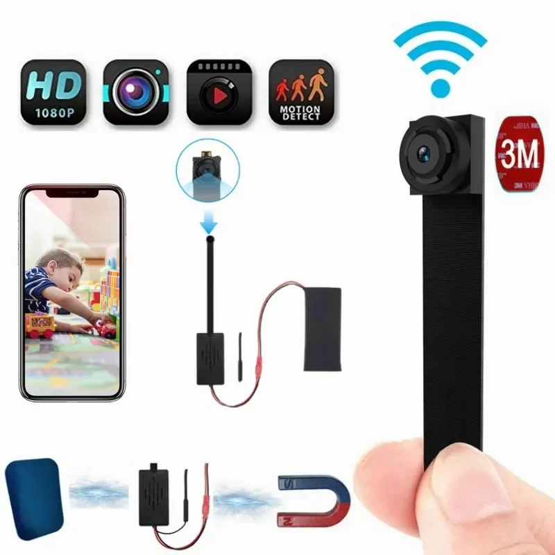 

Мини-камера видеонаблюдения 4K HD, Wifi, кнопка «сделай сам»