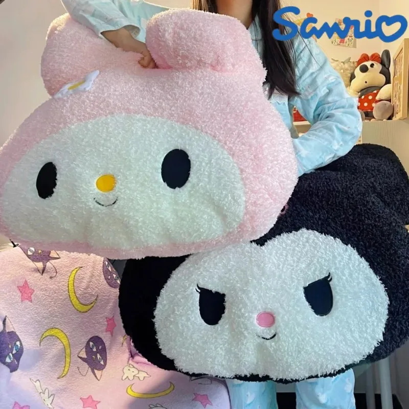 

Hot Sanrio Plush Kuromi Melody Pillow Cushion Cute Cartoon Doll Sofa Valentine Day Kawaii Oversized Girlfriend Birthday Present