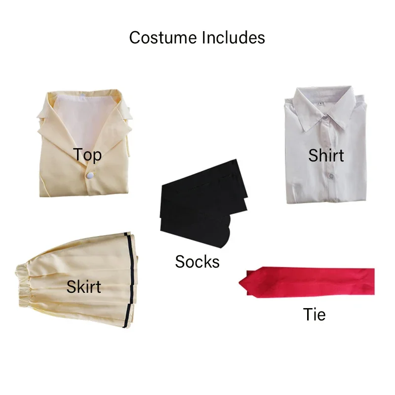 Аниме WataMote Tomoko Kuroki карнавальный костюм для женщин и девочек милая желтая юбка JK