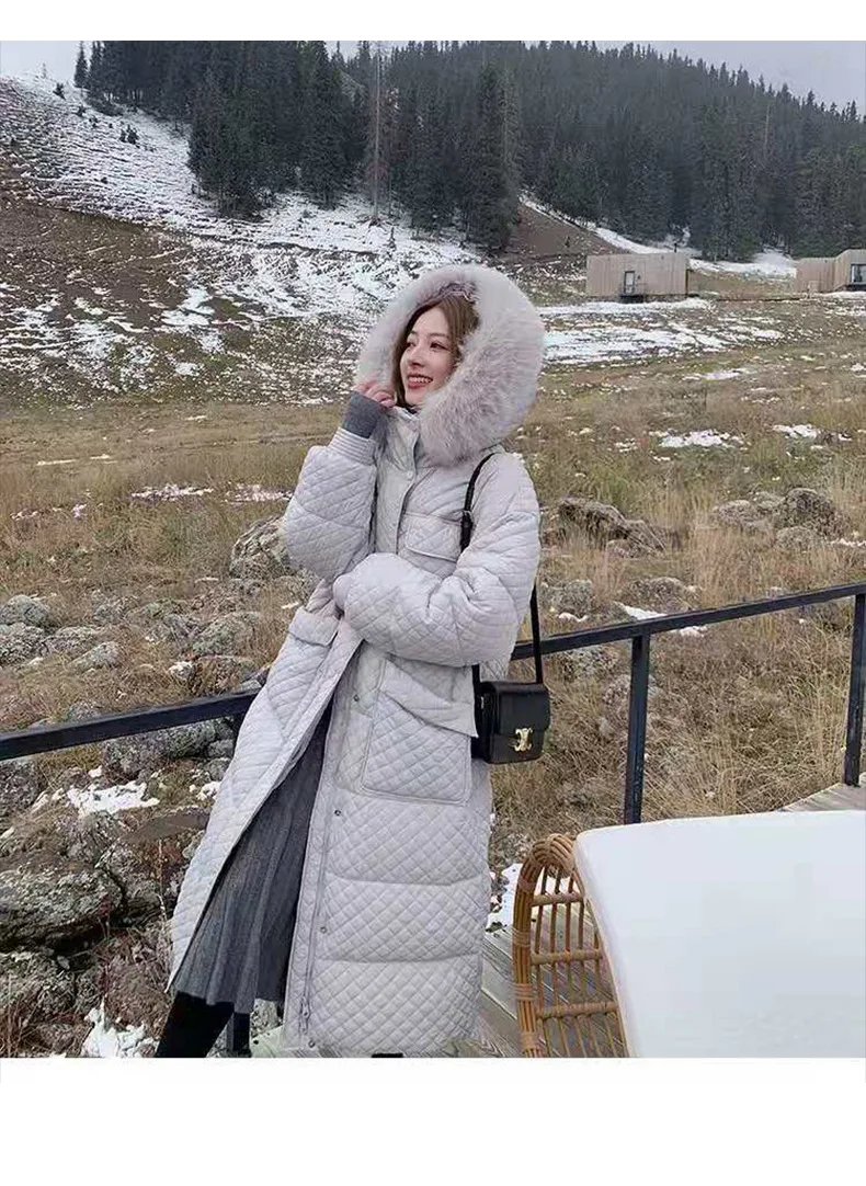 Over-knee Cotton-padded Jacket Women's New Ultra-long Bread Was Thinner Students To Ankle Down Cotton-padded Jacket