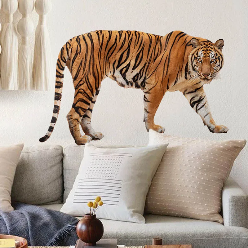 

Hot Sales Tiger Cartoon Wall Stickers Vinyl PVC Home Decoration Living Room Bedroom