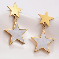 small star stud earrings stainless steel hypoallergenic tiny dangle ear jewelry gift for women teen girls