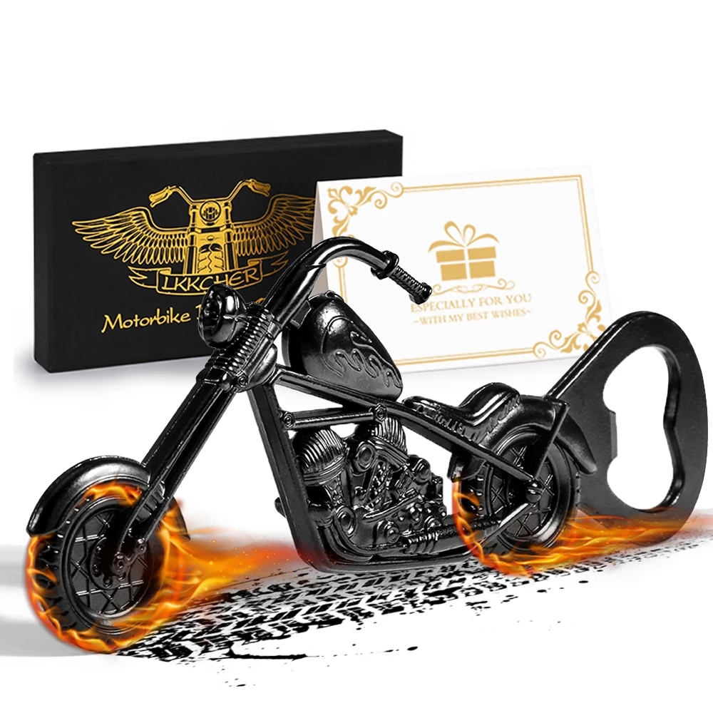 For Boyfriend Black Motorcycle Original Beer Bottle Opener Bar Party Accessories Tools