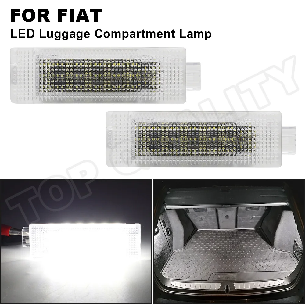 2x สำหรับ Fiat 500 500X 500L Panda Grande Punto LED Footwell กระเป๋าเดินทาง Trunk Boot ไฟภายในกล่องถุงมือโคมไฟ