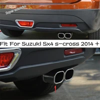 exterior accessories for suzuki sx4 s cross 2014 2022 rear tail bottom exhaust muffler tip end pipe cover trim stainless steel