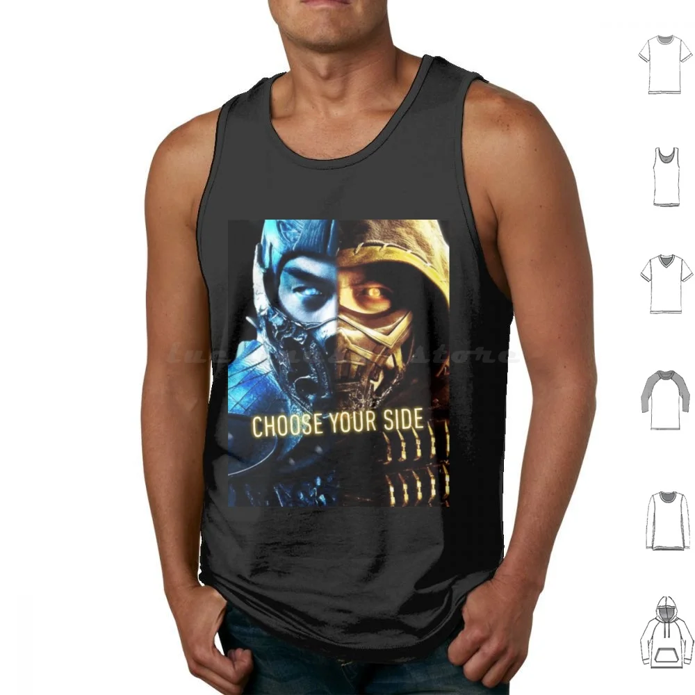 

Choose Your Side! Tank Tops Print Cotton Mortal Kombat Mk2021 Mortal Kombat 2021 Scorpion Sub Zero Fire Ice