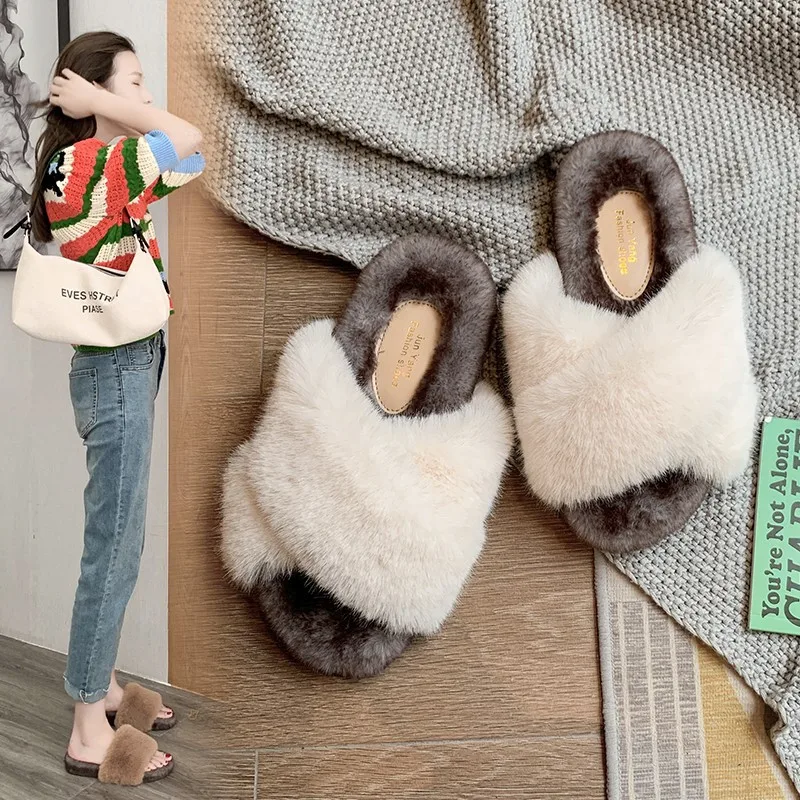 

Женские хлопковые тапочки, удобные уличные тапочки на плоской подошве, в европейском и американском стиле, для дома, Осень-зима 2022