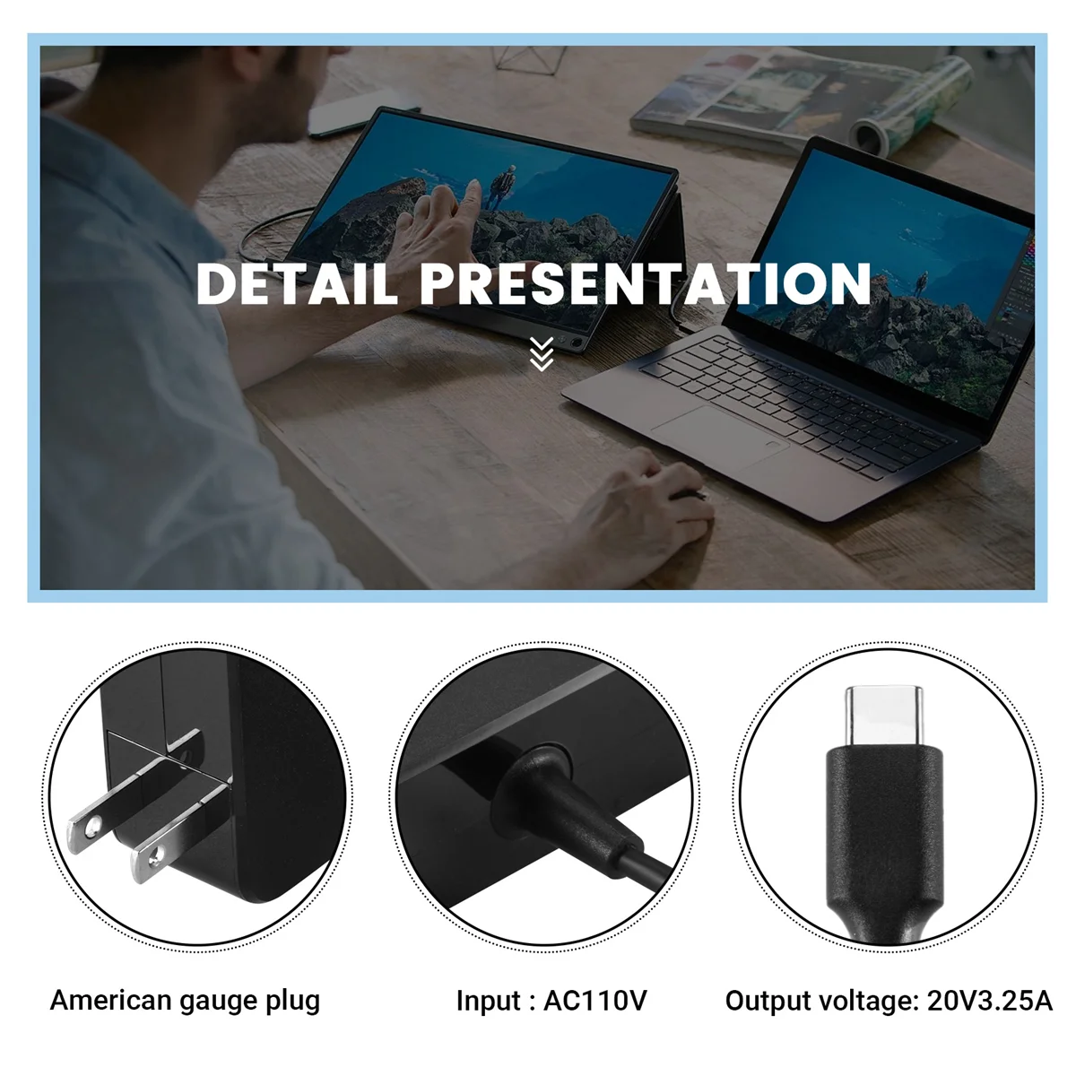 65 Вт PD3.0 Тип C Быстрое зарядное устройство для телефона Ноутбука Зарядное Адаптер