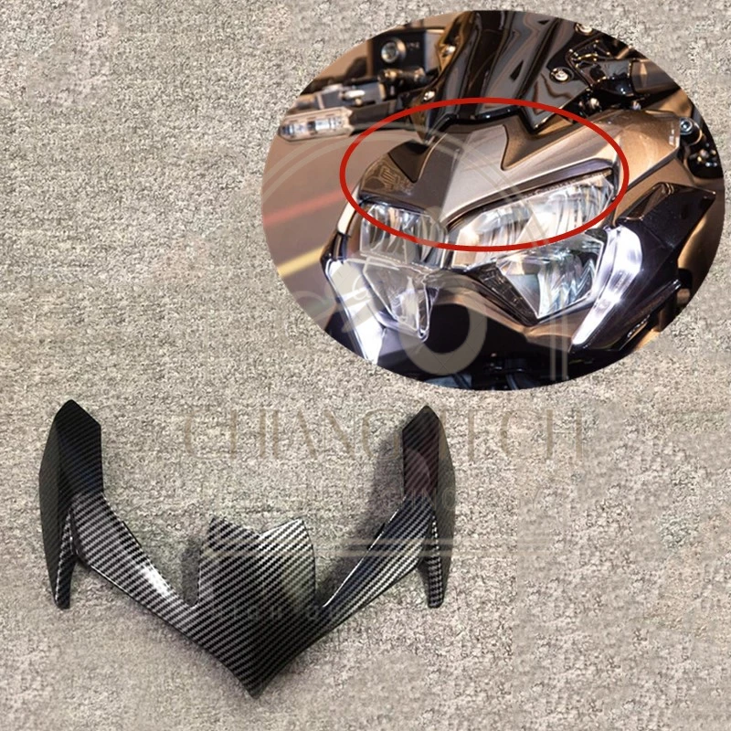 

Fit For Kawasaki 2020 2021 Z900 Z 900 Motorcycle Front Headlight Upper Fairing Cover Trim Headlamp Beak Nose Extension Cowl