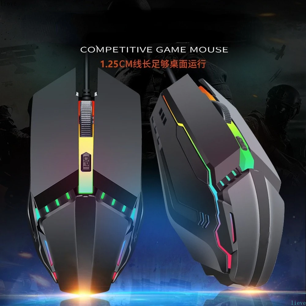 X3 Wired Gaming Mouse,Colorful Breathing Light Gaming Ergonomics Wired Mice For Computer And Office Gaming Laptops Free Shipping
