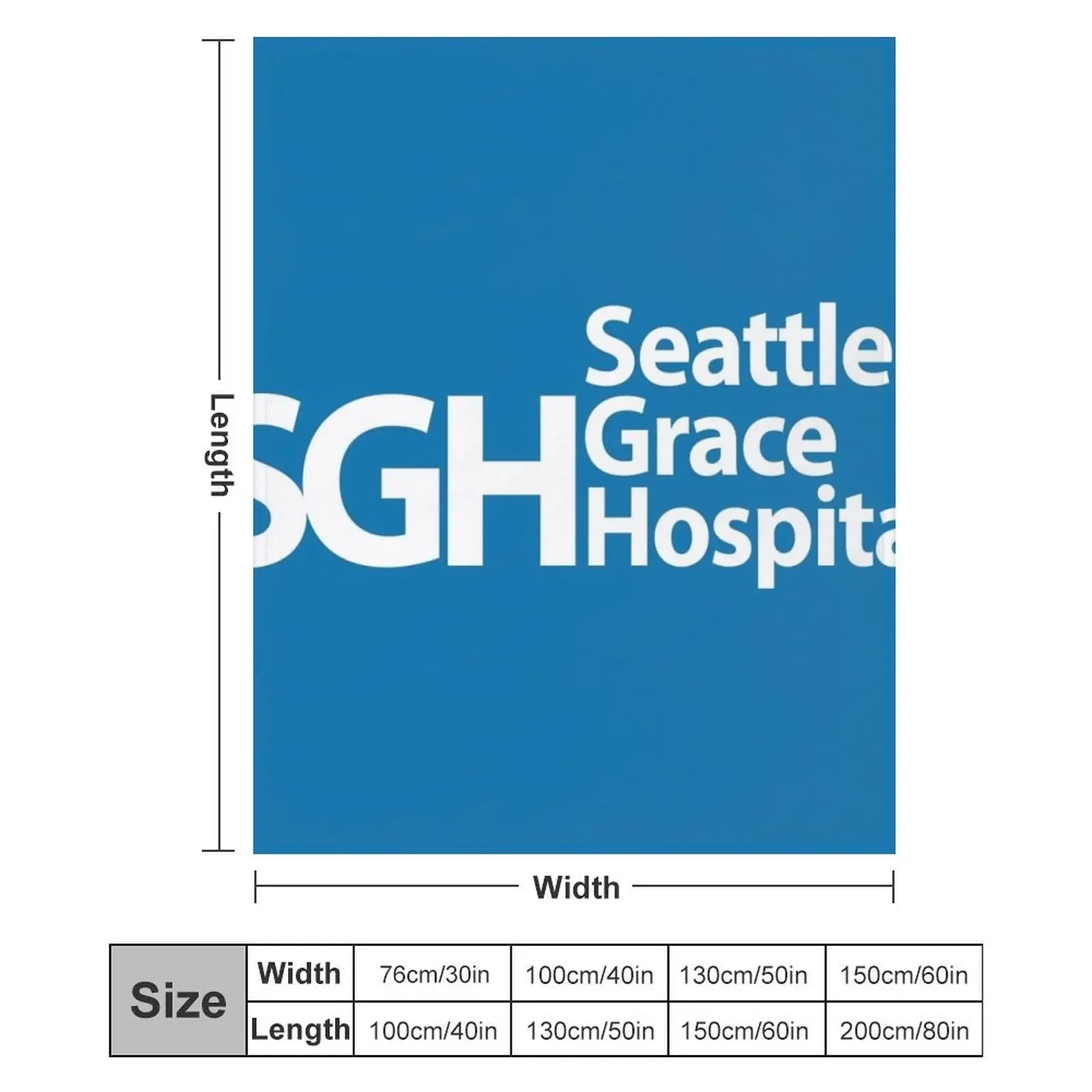 Одеяло Seattle Grace Hospital теплое термоплюшевое волосатое одеяло