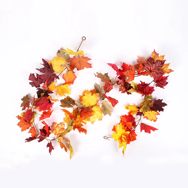 

Fake Vines Maple Leaf Halloween Thanksgiving Wall Hanging Decor Artificial Plant Foliage Autumn Festival Home Office Decoration