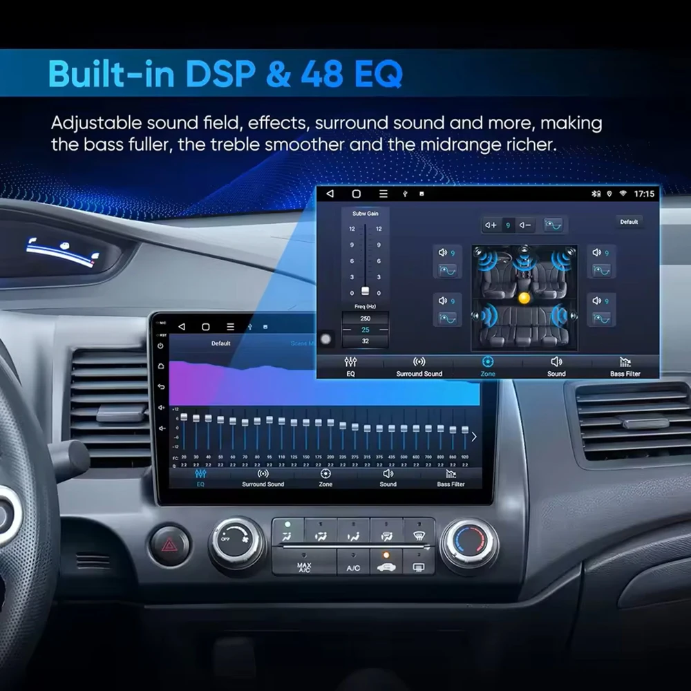 Фото Автомобильный радиоприемник Android 15 для Suzuki Swift 4 2011-2017, стерео мультимедийный видеоплеер, GPS, беспроводной головное устройство Carplay №5