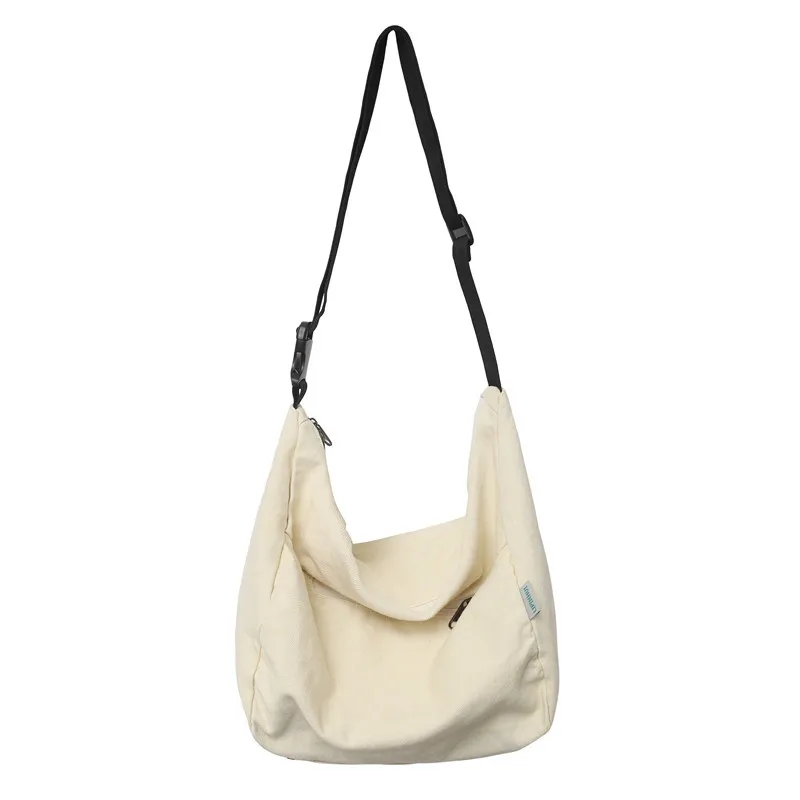 

Cotton Women Shoulder Messenger Bag Female Canvas Bag Versatile Postman Bag Student Style High Capacity Shoulder Tooling Package