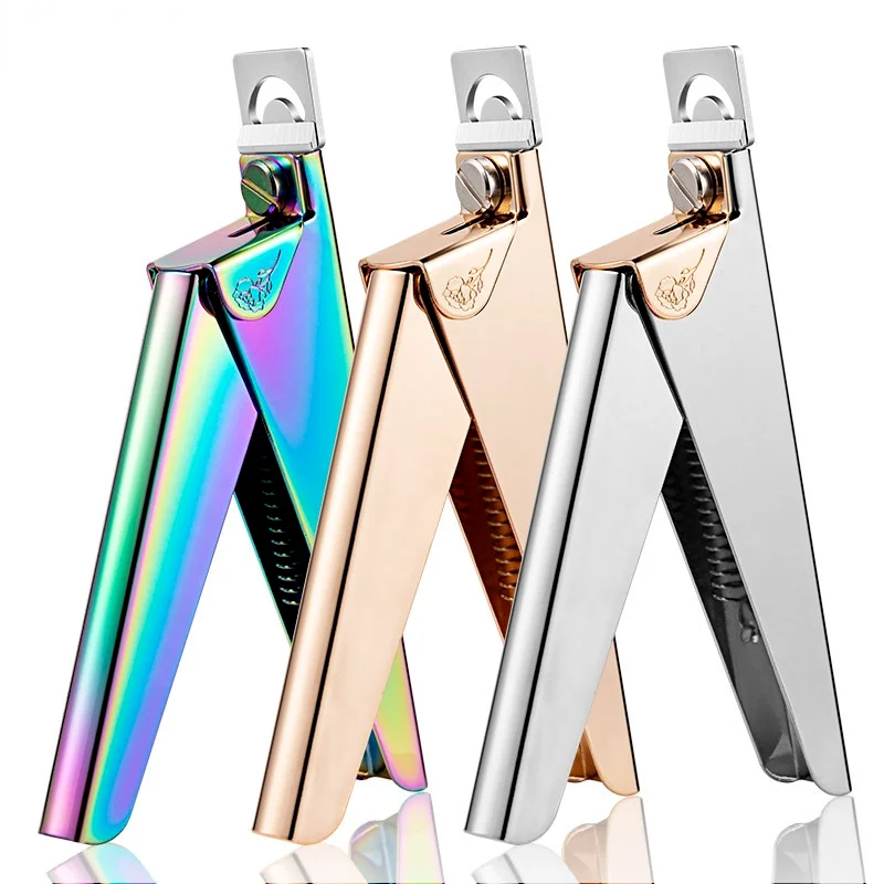 

Stainless Steel UV Gel False Nail Tips Trimmer Clipper Edge Cutter Nail Art Manicure U Word Rainbow Gold Silver Tools