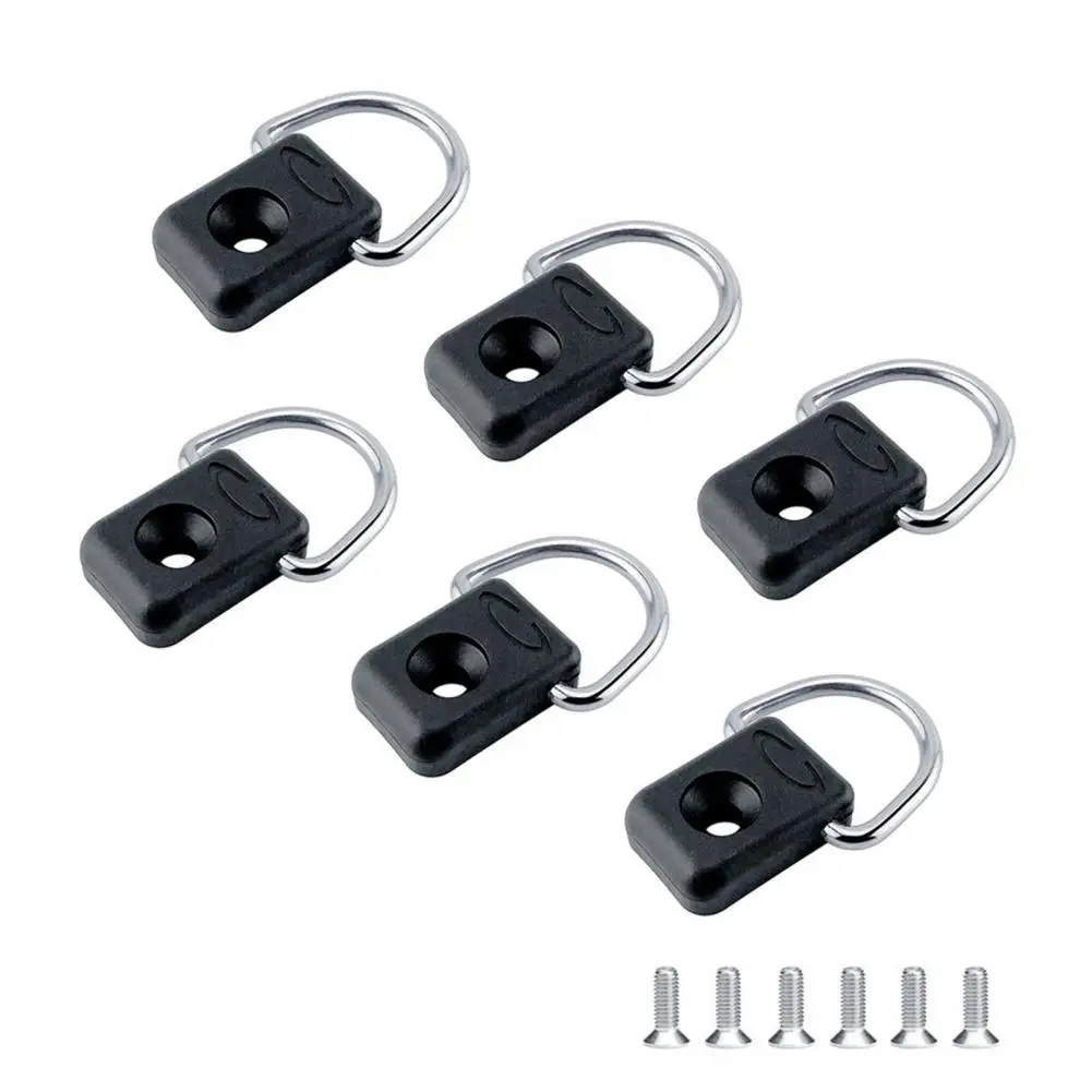 

6Pcs Kayak D Ring Surfing Tie Down Loop Canoe D Buckle Outfitting Fishing Rigging Safe D Buckle Bow Deck Mounting Accessories