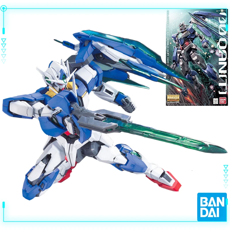 

Bandai оригинальный MG 1/100 аниме Гундам 00 GUNDAM QanT GNT0000 мобильный костюм Gundam Celestial экшн-фигурка Коллекционная модель