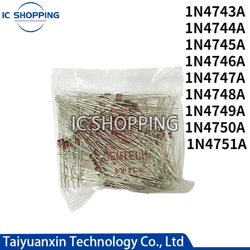 Диод Зенера 1N4743A/1N4744A/1N4745A/1N4746A/1n474748a/1N4749A/1N4750A/1N4751A 13 в 15 в 18 в 20 в 22 в 24 в 27 в 30 в, 250 шт.