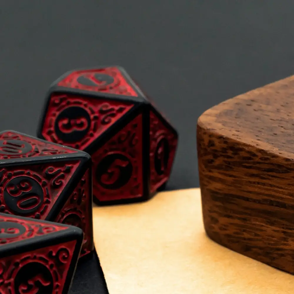 Оконная решетка красная фотография набор D4 ~ D20 полигедрические игральные кости