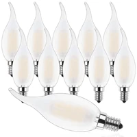 retro led candle light c35 frosted e14 220v 4w dimmable filament bulbs warm white 2700k lamp for chandelier lighting