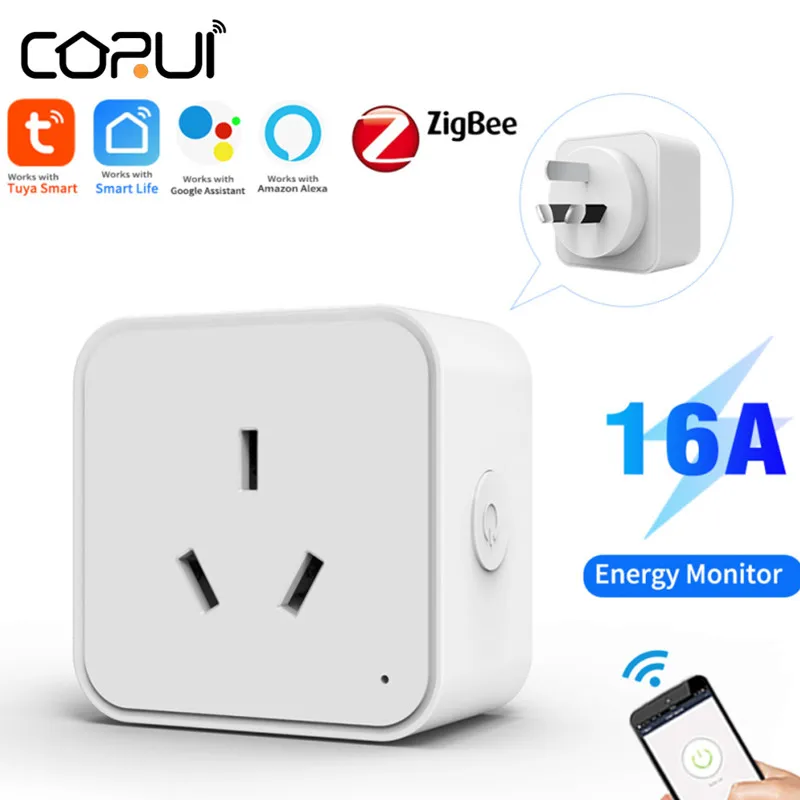

Умная розетка Corui Zigbee3.0 Graffiti Sdmart для домашнего мобильного телефона с дистанционным голосовым управлением Smart Life Plug австралийская стандартная розетка