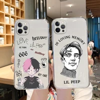 lil peep hellboy love case for iphone 11 12 13 pro max pro xs max 8 7 plus x se 2020 xr 12 13 mini transparent case