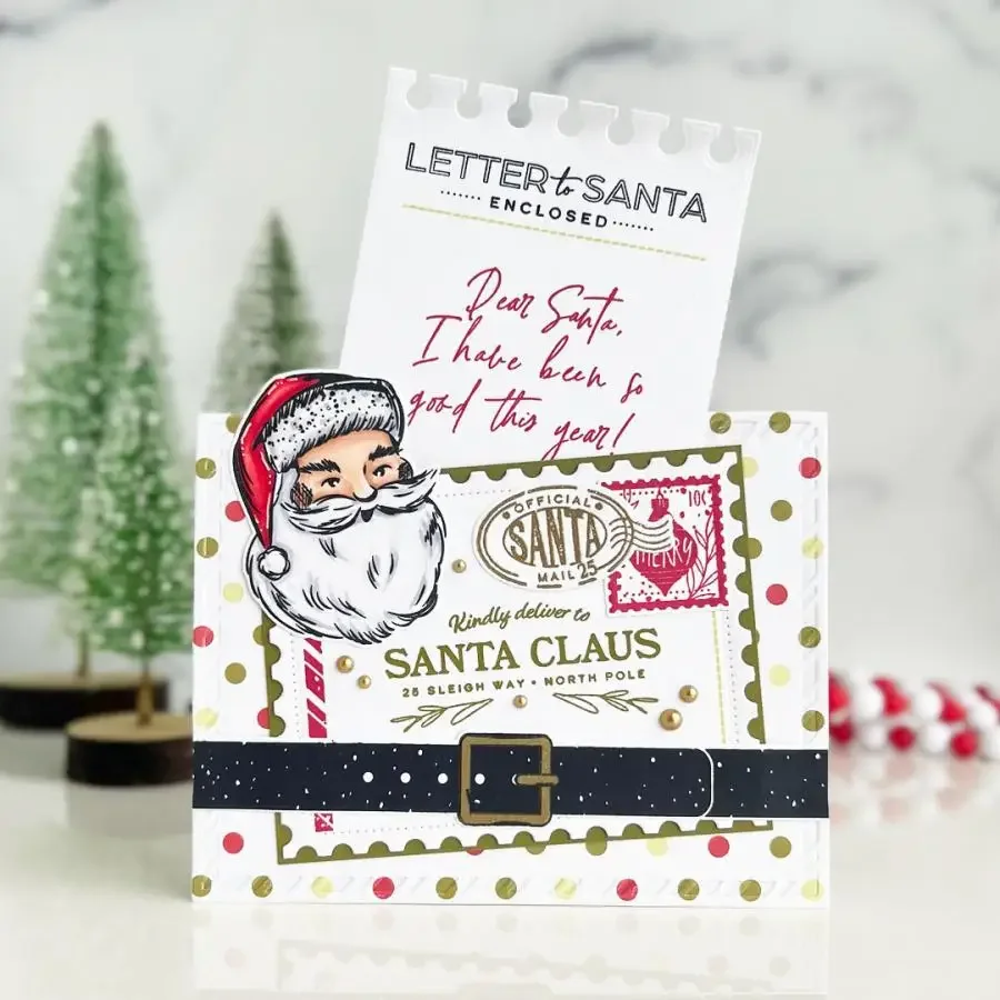 2024 Рождественские носки North Pole Mail Салфетки Деревья Металлические штампы