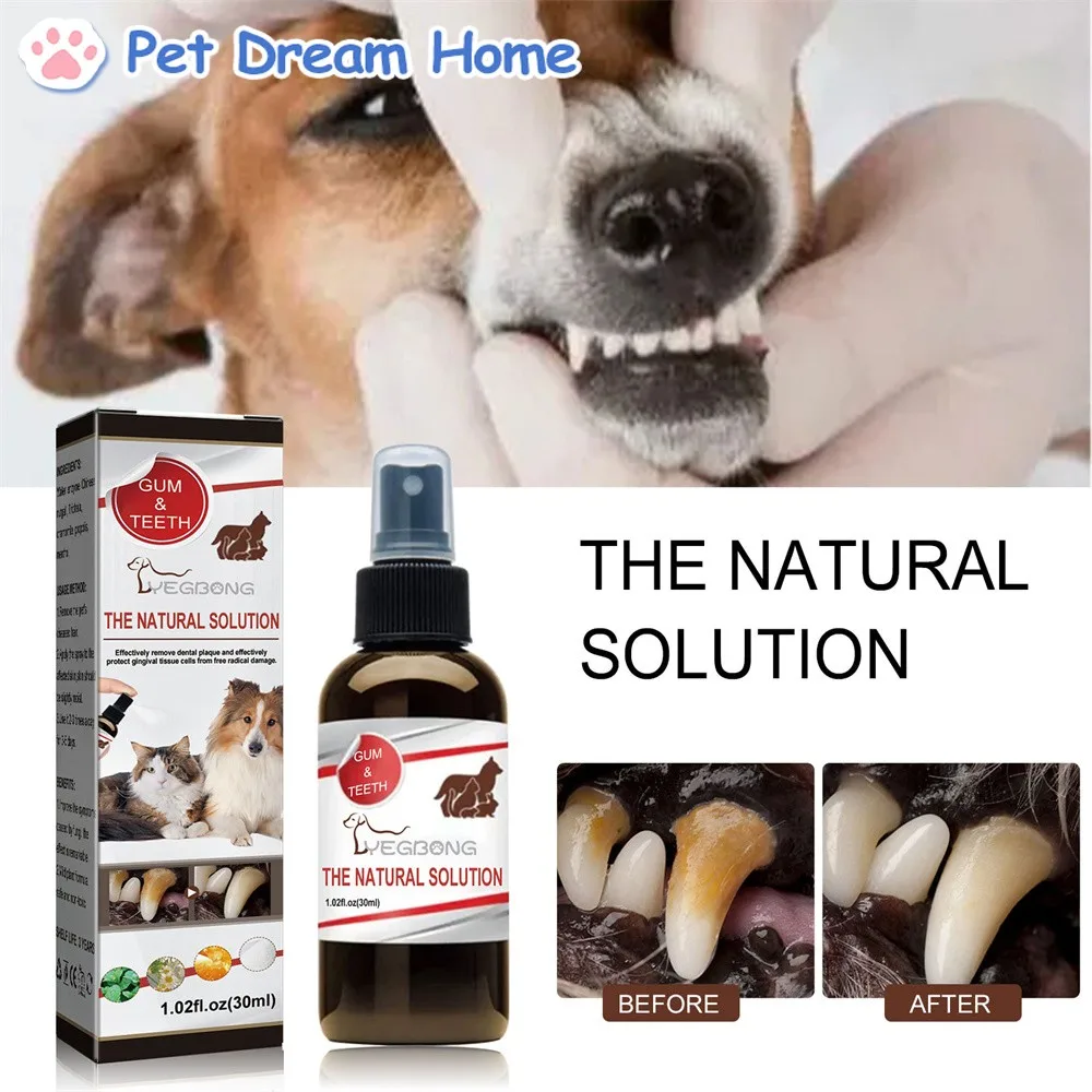 

Home version of pet tooth cleaning spray Oral Cleanse is suitable for dog cat tooth stain cleaning halitosis cleaning spray Tool