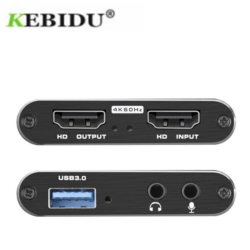 4K USB 1080 видеокарта захвата HDMI-совместимый P 60fps HD видеорегистратор захват для захвата игровой карты живой поддержки микрофона