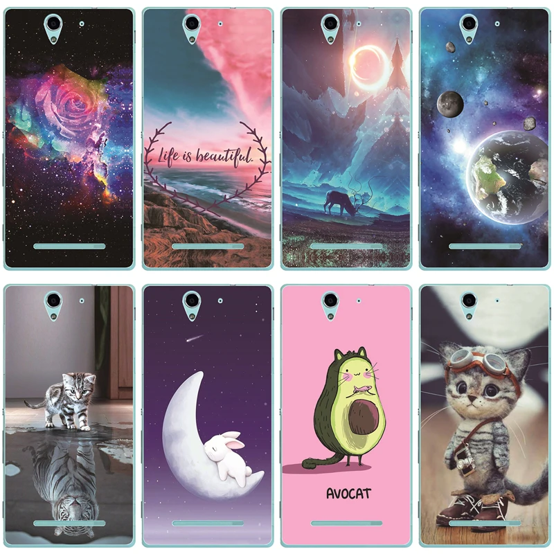 Чехол для Sony Xperia C3 S55T S55U D2533 Dual D2502, силиконовый мягкий защитный чехол из ТПУ, чехлы для телефонов