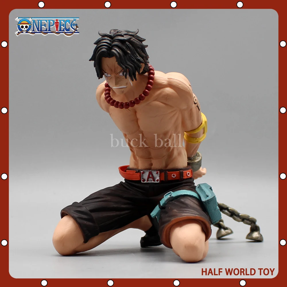 

One Piece Anime Figures 13cm Kneeling Ace Figurine Gk Pvc Statue Model Dolls Collectible Room Decoration Ornament Toys Gifts