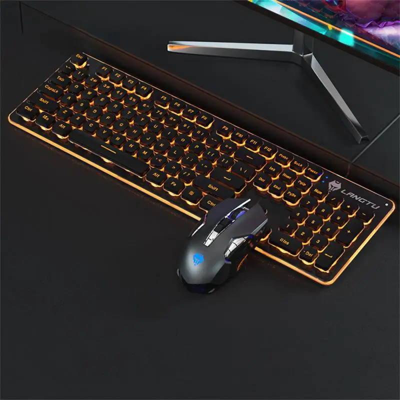 

Usb Game Keyboard Mouse Set Kit 104 Key Mute Luminous Suspended Gamer Keyboard And Mouse For Pc Laptop Wired Keyboard Mouse Rgb