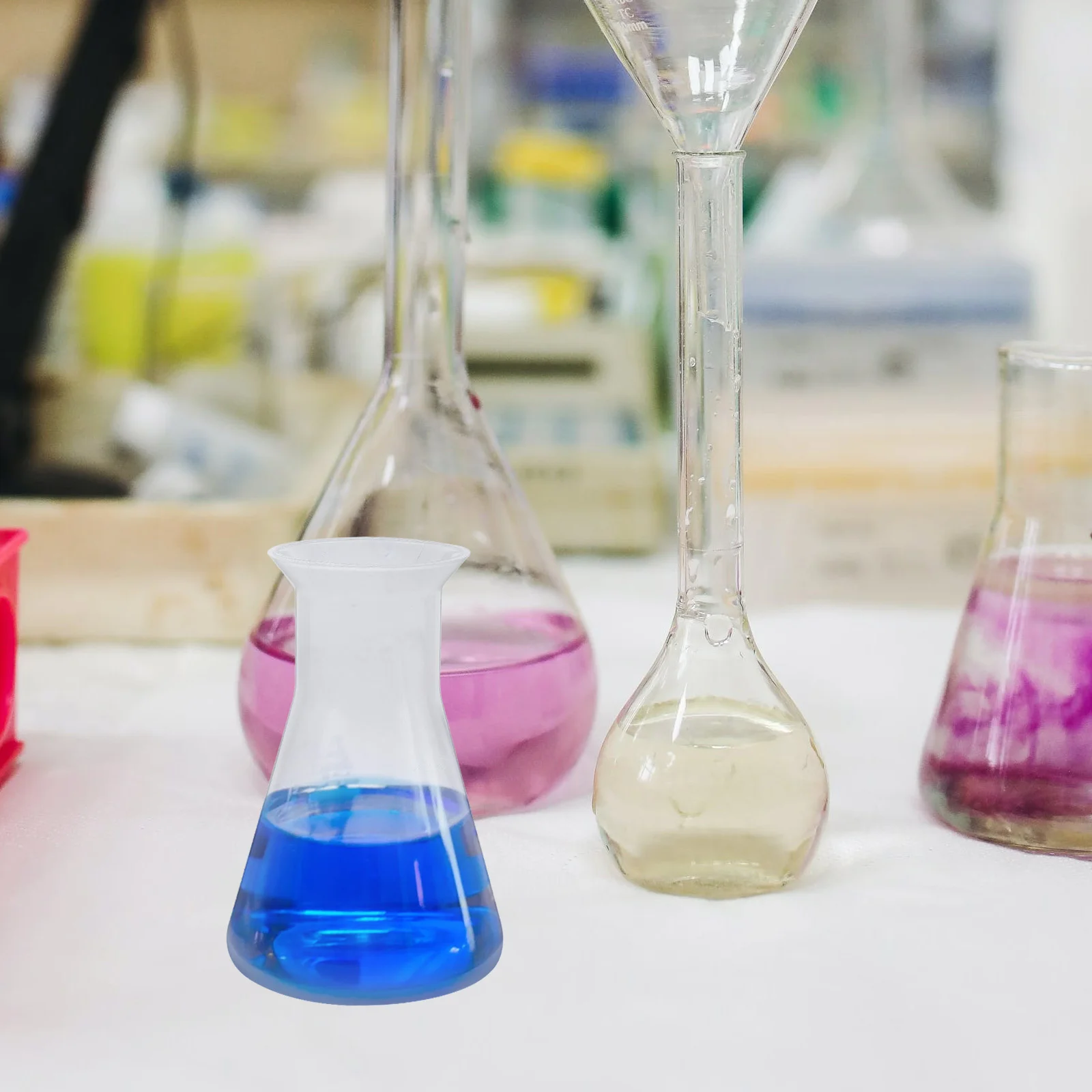 6 шт. лабораторная колба коническая Эрленмейера пластиковая химия стекло