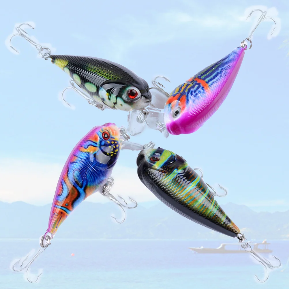 

4 Pcs Fish Lures Fishing Bass Lures Fishing Bait Fishing Lure Rock Roll Fish Lures Bass Lures