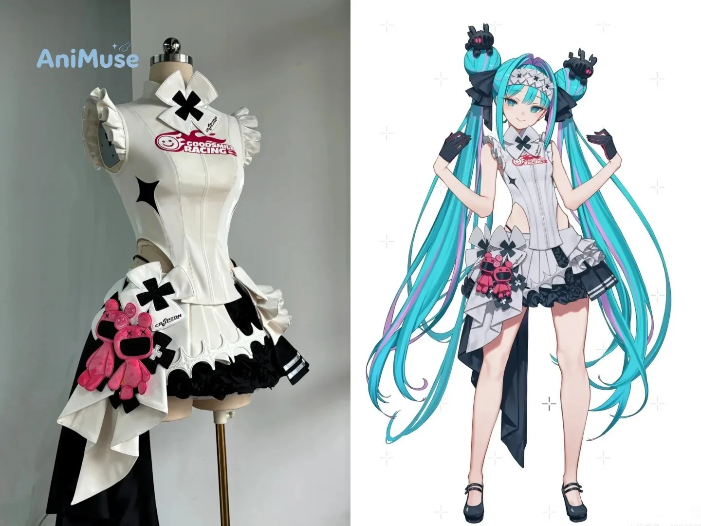 Фото Miku 2026 Racing Miku Cafe Ver. Костюм для косплея, белое платье, одежда для ролевых игр на Хэллоуин, AniMuse №2