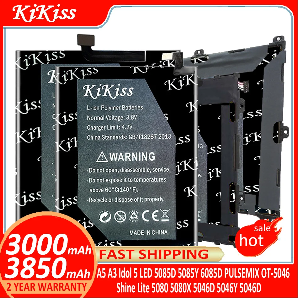 

KiKiss Battery For Alcatel A5 A3 Idol 5 Idol5 LED 5085D 5085Y 6085D PULSEMIX OT-5046/Shine Lite 5080 5080X 5046D 5046Y 5046D