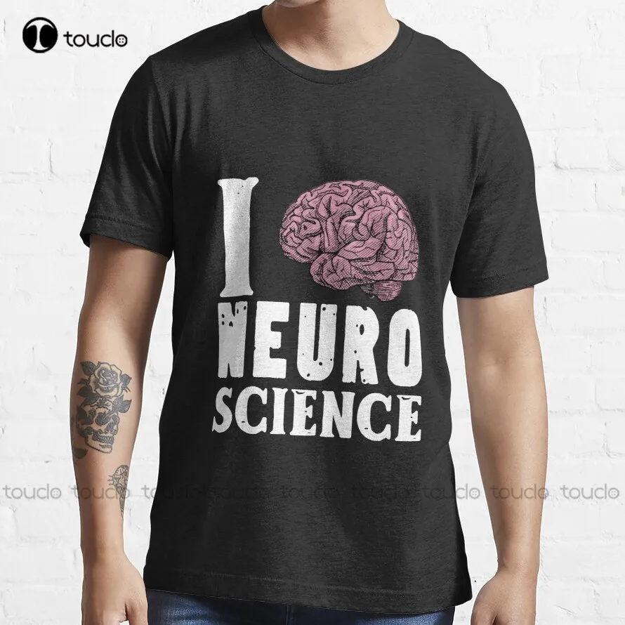 

I Love Neuroscience, трендовая футболка, рубашки из фильма ужасов, футболки, футболки на заказ, футболка унисекс, дышащая хлопковая Футболка с цифров...