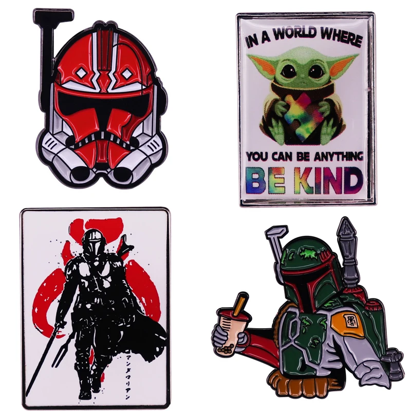 

New Star Wars The Mandalorian Yoda Baby Brooch Enamel Pins Collect Metal Cartoon Brooch Backpack Hat Bag Collar Lapel Badge Gift