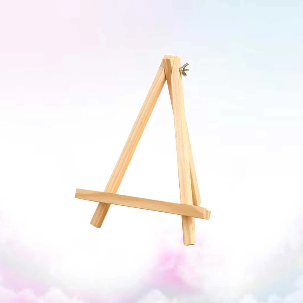 

2 Pcs Small Easel Stand Triangle Easels Calendar Display Rack Wooden Wedding Bamboo Child