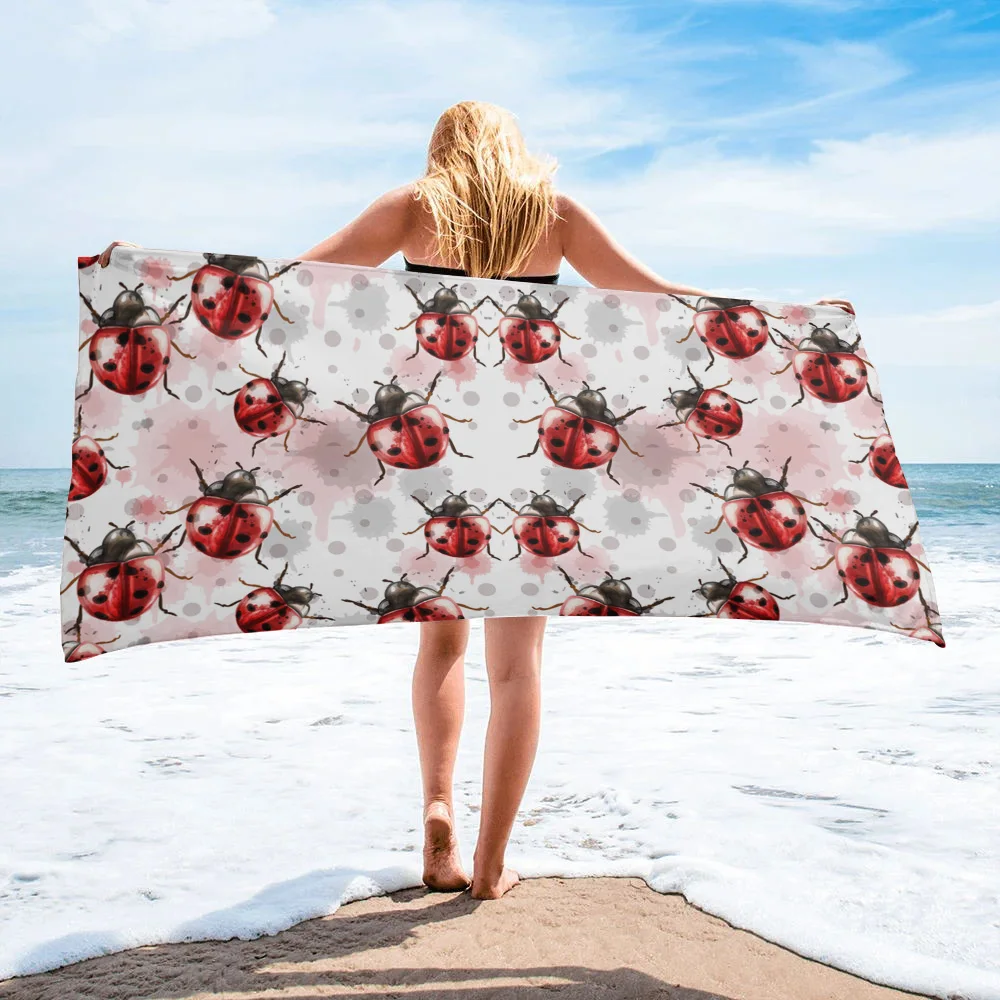 Outdoor Sports Swimming Bath Towel Quick-drying Microfiber Beach Towel Printed Towel
